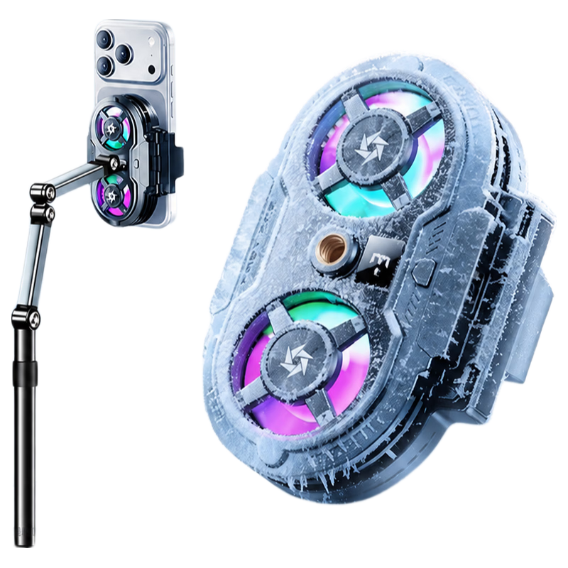 STEK [1.7 Stand + Cooler] Mobile Phone Cooler Live Streaming Dedicated Semiconductor Cooling Magnetic RGB Compatible with iPhone 17 Pro Max Cooling Device