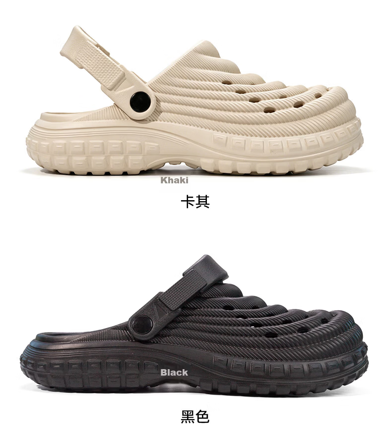 Limi Unisex Slip-On Outdoor Non-Slip Sandals Beach Shoes Black Size 40-41 11