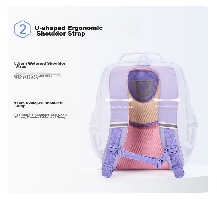 KALA·Y Cloud Backpack for Elementary Students Grades 1-3-6, Child Anti-Fall Load-Reducing Spine Protection Ultra-Light School Bag 4