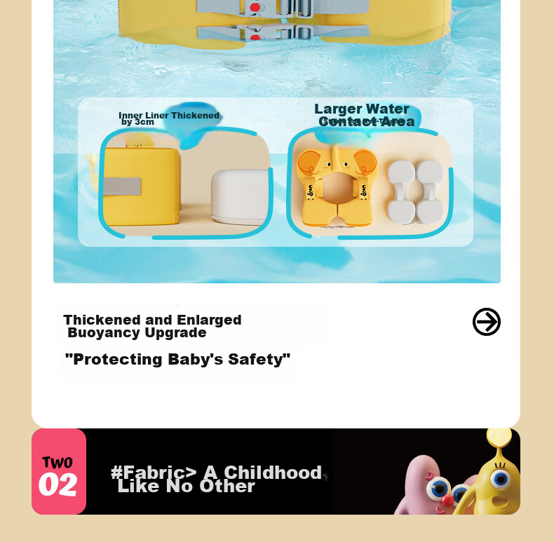 Voutdo.ing Baby Swimming Ring Inflatable-Free Underarm Float for Babies Over 6 Months 8