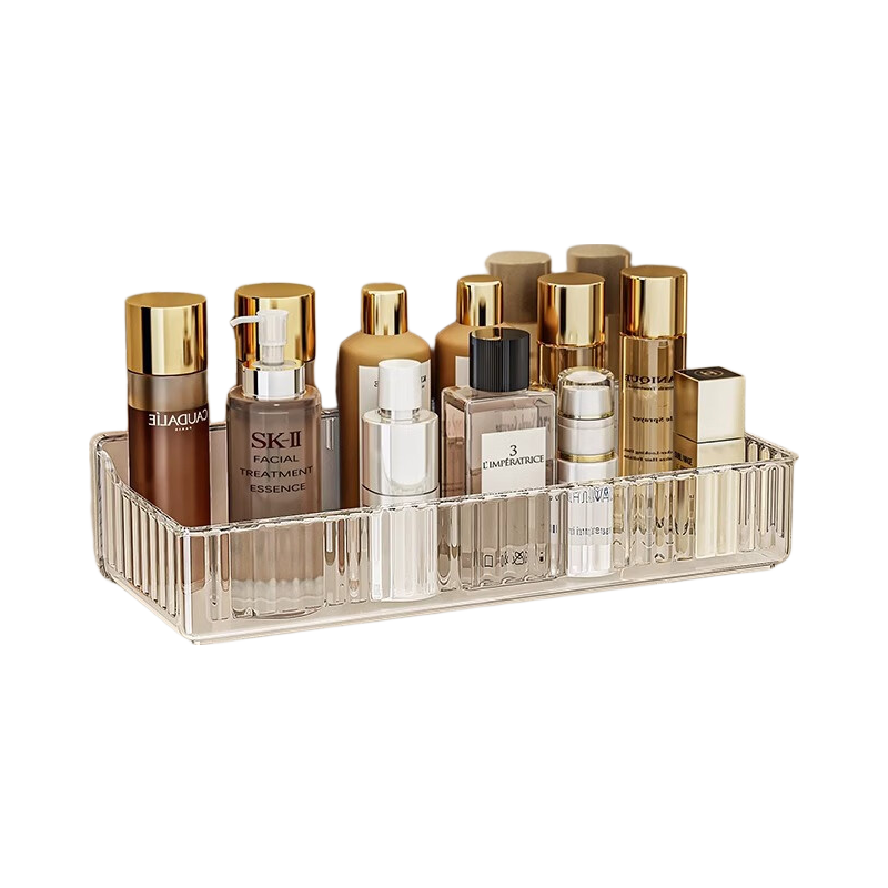MUYA Bathroom Storage Rack, Wall-Mounted without Drilling, Transparent Large-Sized Organizer for Moisture-Proof And Drip-Free Bathroom Use