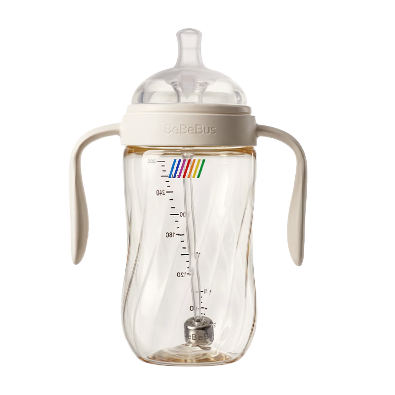 Bebebus Baby Training Cup for 7+ Months, Duckbill PPSU Anti-Choke Gravity Ball Straw Water Bottle, 300ml