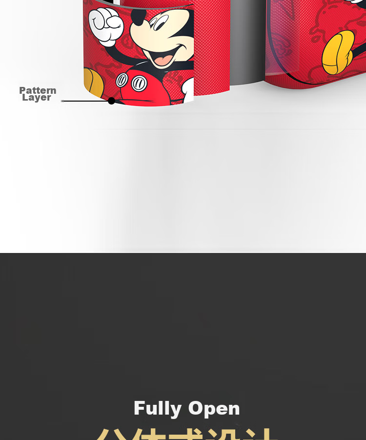 ESCASE AirPods Pro Second-Generation Protective Case, Apple Pro 2 Earphone Cover, Disney Mickey Cartoon Leather Texture Soft Trendy Men's Personalized Creative 2022 Model Gray 5