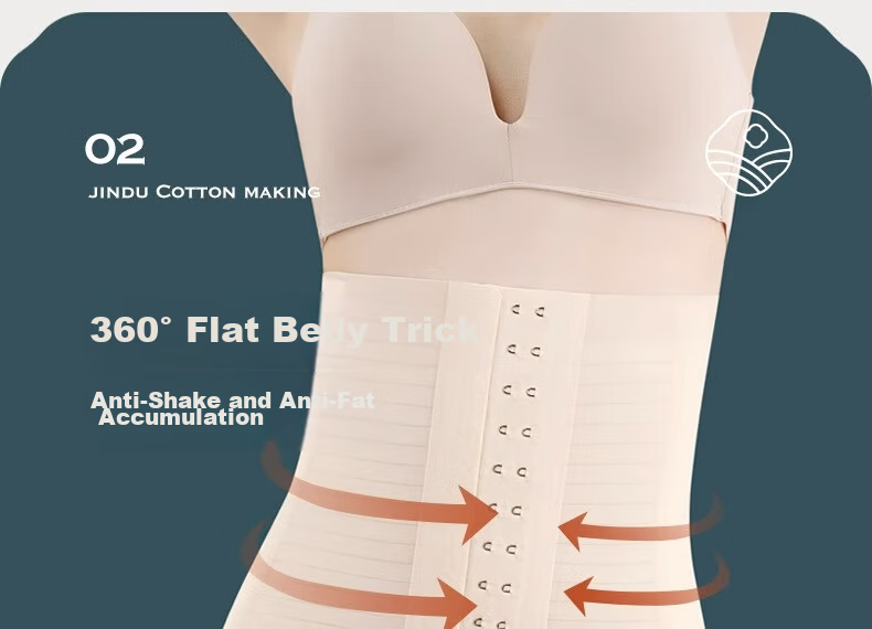 Jindu Seamless Waist Trainer Summer Thin Ice Silk Shaping Waist Belt Strong Tummy Control Waist Cincher for Women 5