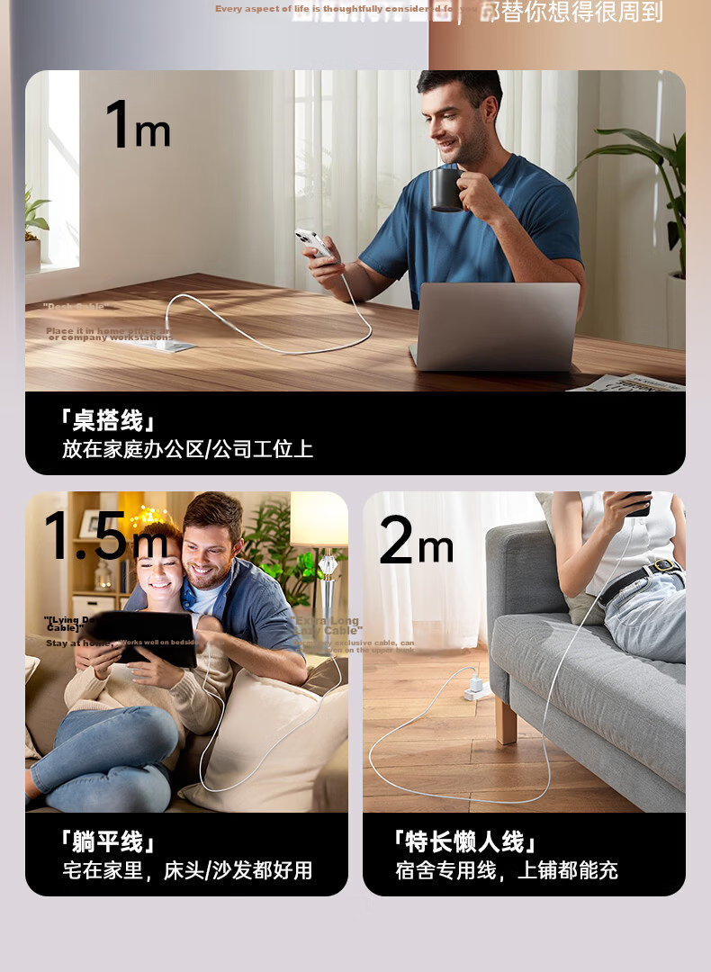 TAFIQ Apple Data Cable PD30/20W Fast Charging USB-A to Lightning Cable for iPhone 14/13 Pro Max/12/11 Mobile Car Use 1m 14