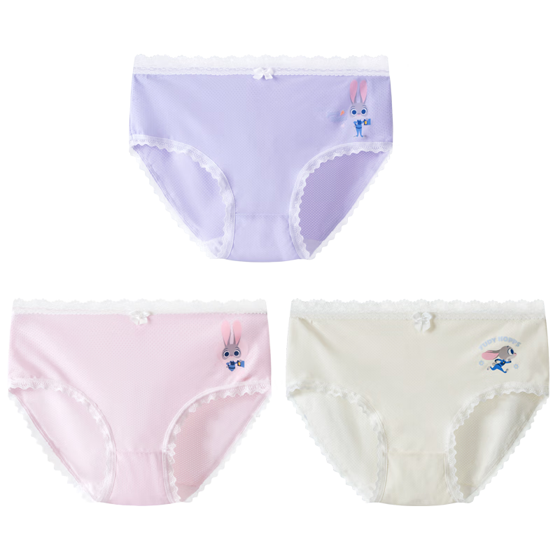 Disney Bunny Officer Cooling Children's Underwear 26 Summer Girls Comfortable Breathable Boxer Briefs Class A 4-Pack Size 140