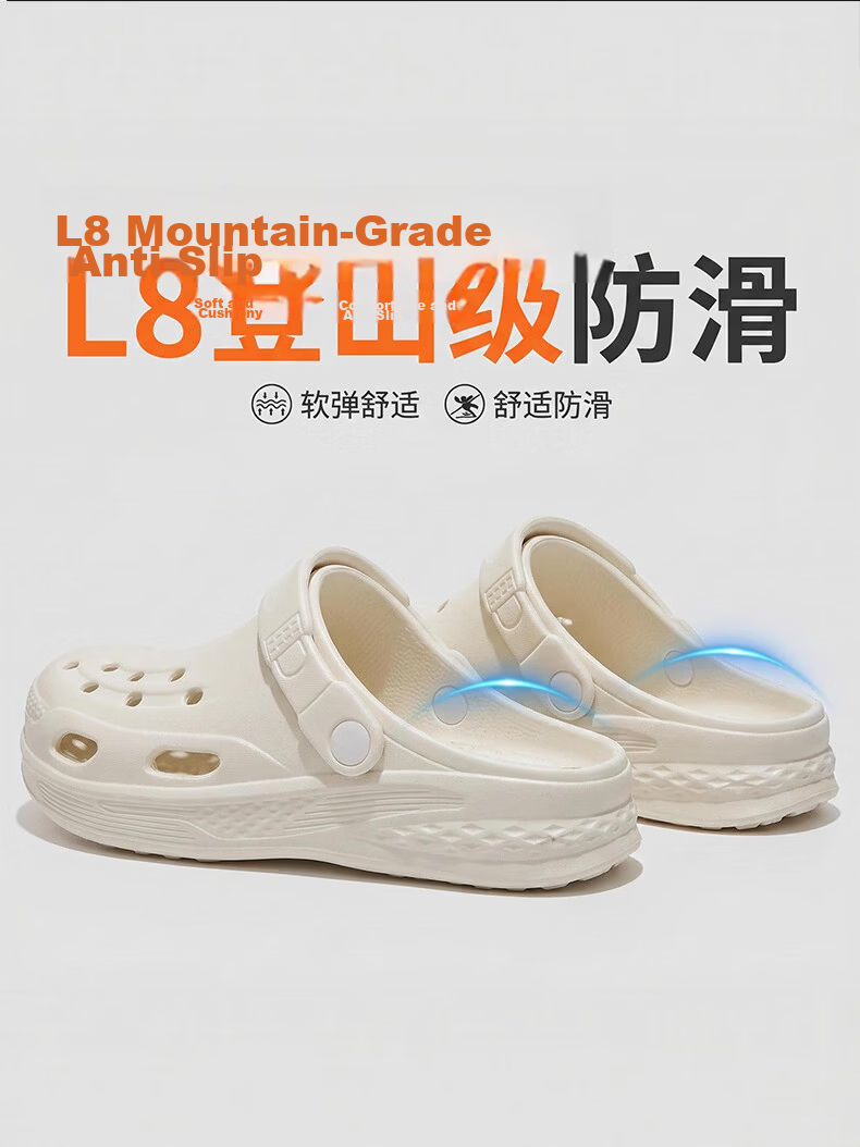 HIPANDA Non-Slip EVA Summer Men's Sandals Outdoor Driving Beach Slippers Women's Closed-Toe Slides 7