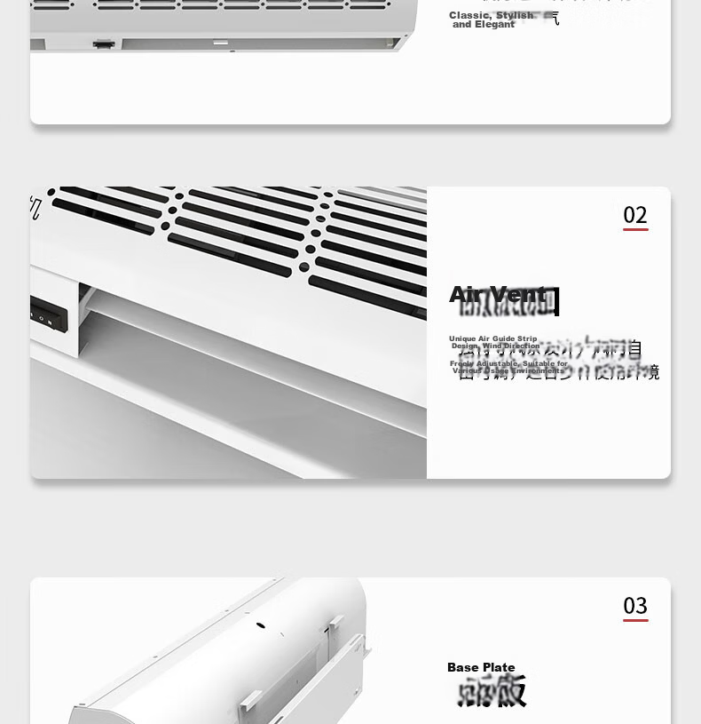 HUANGXI Elevator Air Curtain Commercial Air Door Human Sensor Elevator Fan 0.9m 25