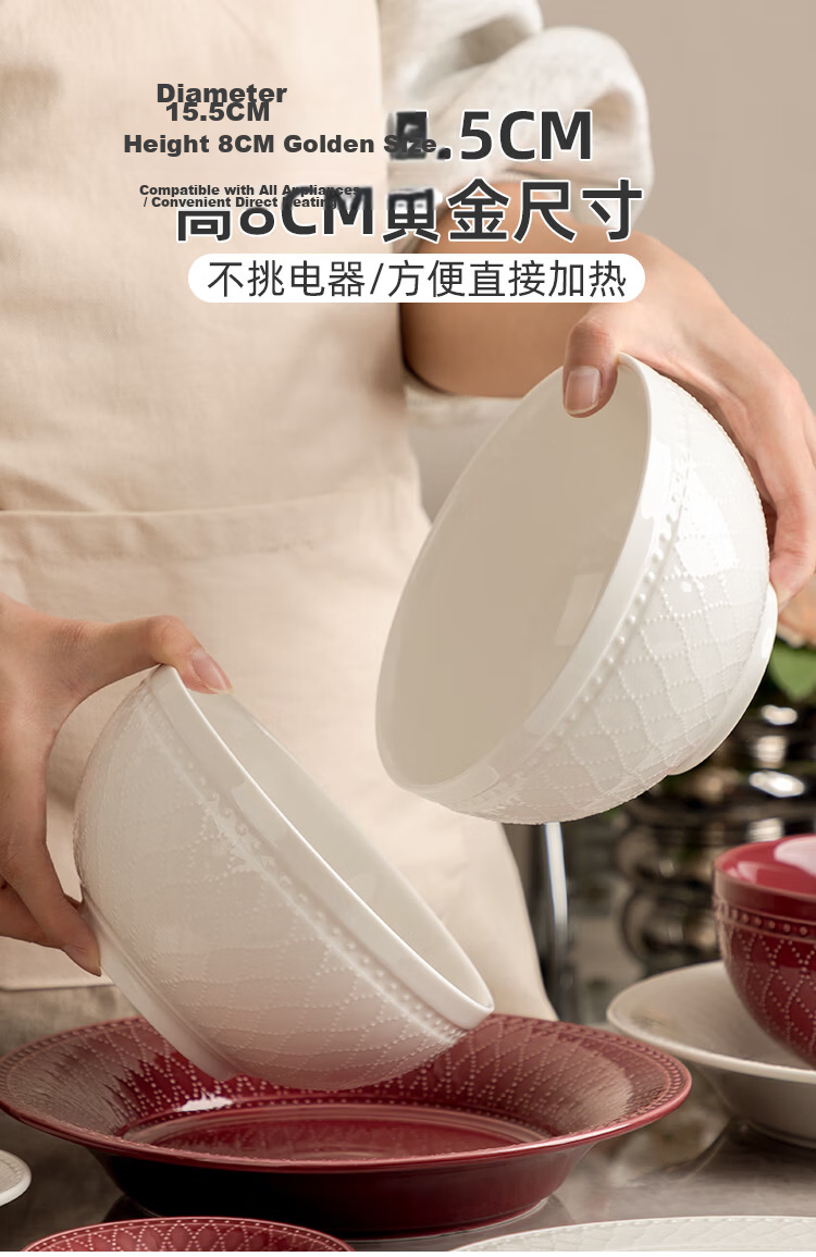 Banwushenghuo Large Ceramic Soup Bowl with Lid, Double-Handled Soup Pot, High-Capacity Soup Bowl for Home Use, Underglaze Colorful Large Serving Bowl 12