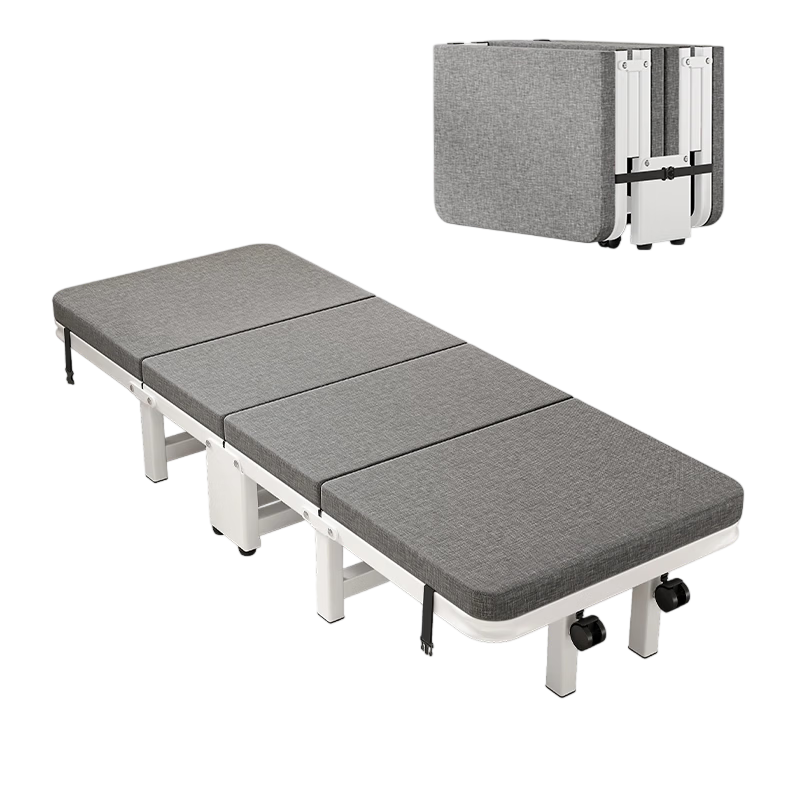 Miaoli Folding Single Office Nap Bed Foldable Hard Bed Care Bed Simple Nap Bed No Installation Robot Vacuum Compatible