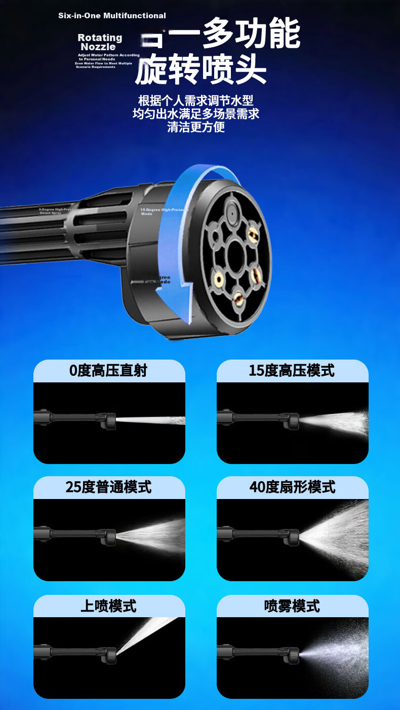 360 Wireless Car Washer HY56pro 210W Brushless High-Pressure Water Gun Powerful Car Cleaning Machine for Home and Car Use 8