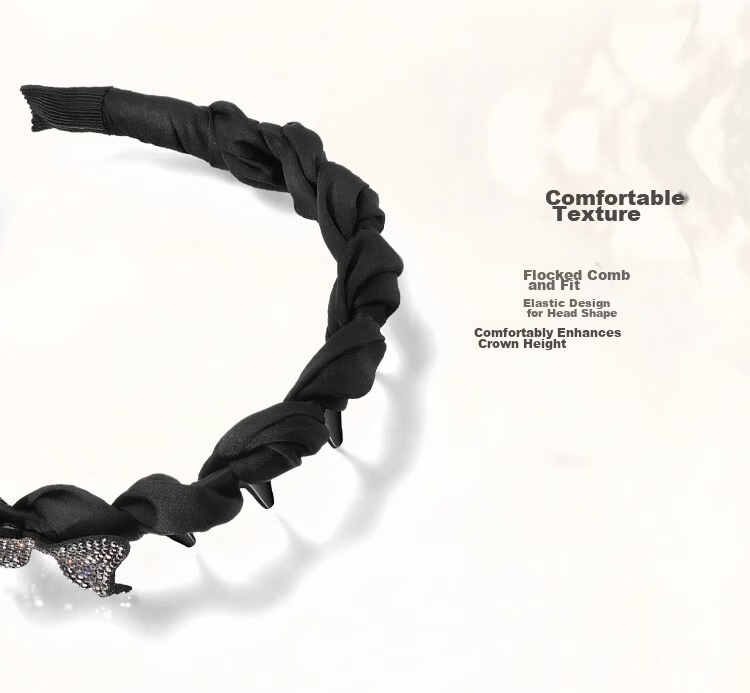 Aji Bean Korean Style Luxury Butterfly Rhinestone Hairband 2026 New Face-Slimming Headband Gift for Girlfriend 4