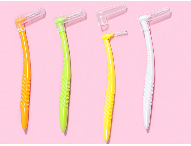 FAWNMUM L-Shaped Interdental Brush, Imported Steel Wire, Ultra-Fine 0.6-0.7mm, 20 Pieces, Orthodontic Teeth Cleaning And Plaque Removal 13