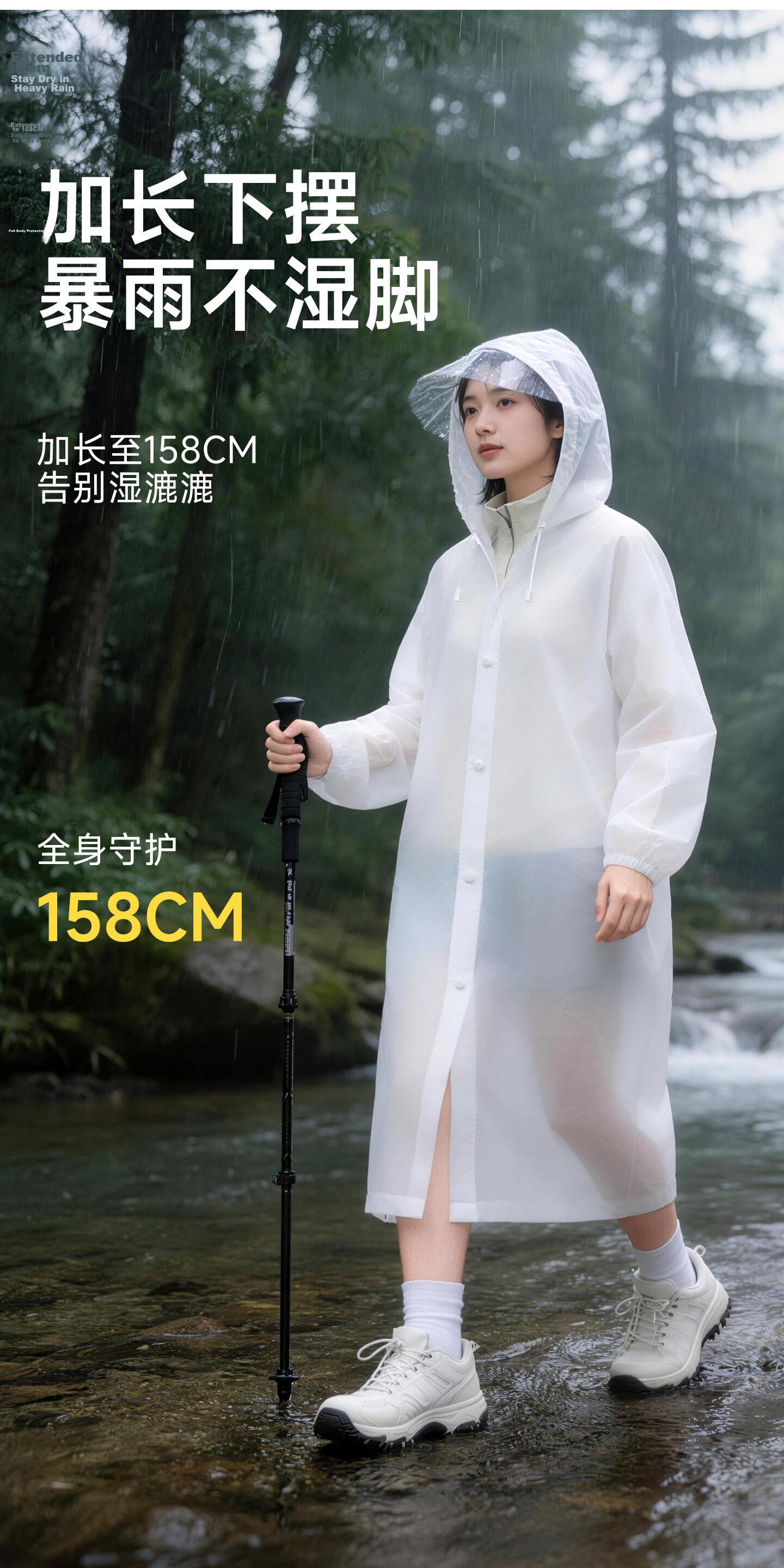 AIKANGNI Disposable Raincoat, Thickened for Heavy Rain Protection, Full Body Coverage for Adults, Suitable for Electric Bikes, Stylish Design, Bangni Playground 12
