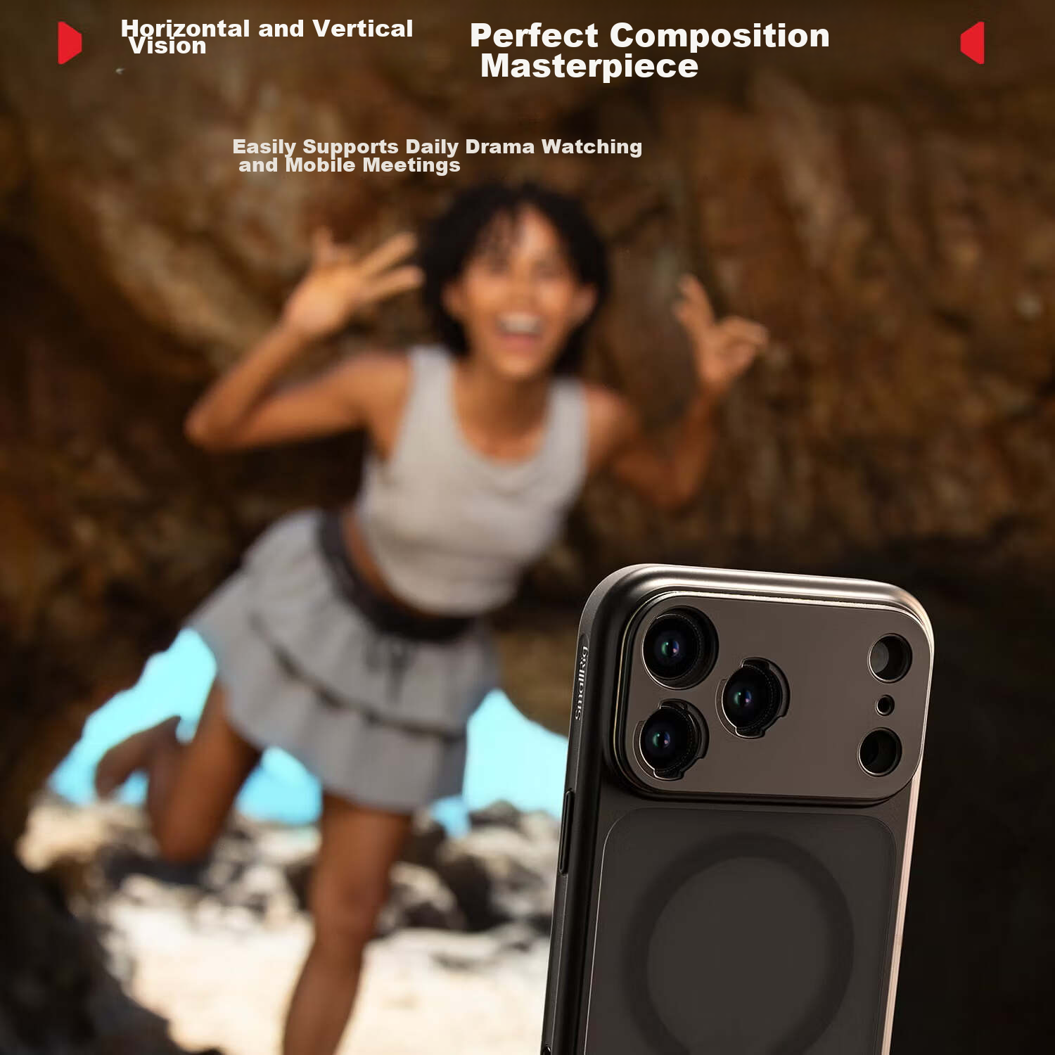 SmallRig 5551 Apple iPhone 17 Pro/17 Pro Max Photography Phone Case Protective Cover Magsafe Magnetic Lens and Filter Adapter Ring 8