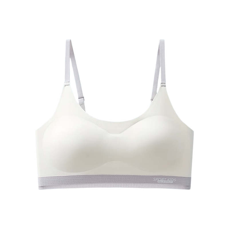 LangSha Girls' Underwear Bra, Female Student Children's Anti-Shock Sports Bra, Teenagers Middle And High School Students Puberty Development Period