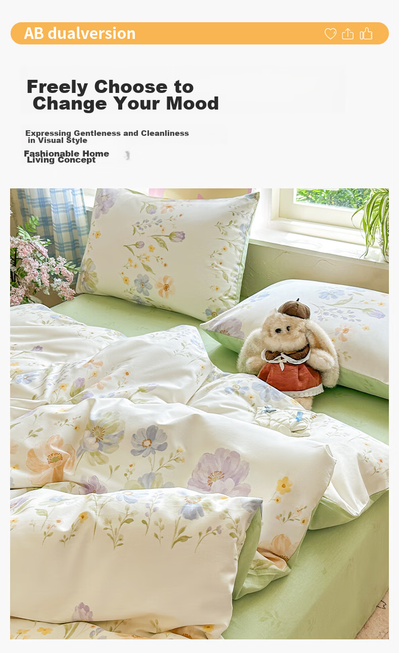 Grace 100% Xinjiang Cotton Single Duvet Cover Full Cotton Quilt Cover Student Single Quilt Case 150*200cm Moye 10