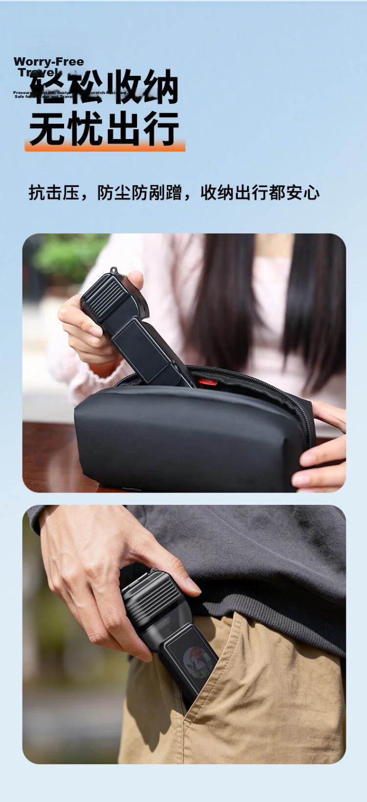 Smorss Protective Case Lens Cap Gimbal Cover for DJI Pocket 4/3 OSMO Pocket 4 Camera Protective Sleeve Screen Storage Bag Gimbal Protector Accessories 10