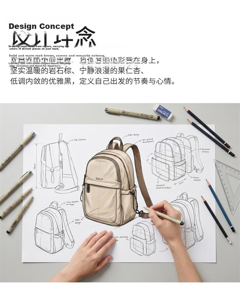 GOLF Women's Lightweight Backpack Crossbody Bag iPad Phone Bag Water-Resistant Travel School Bag Birthday Gift for Women 4