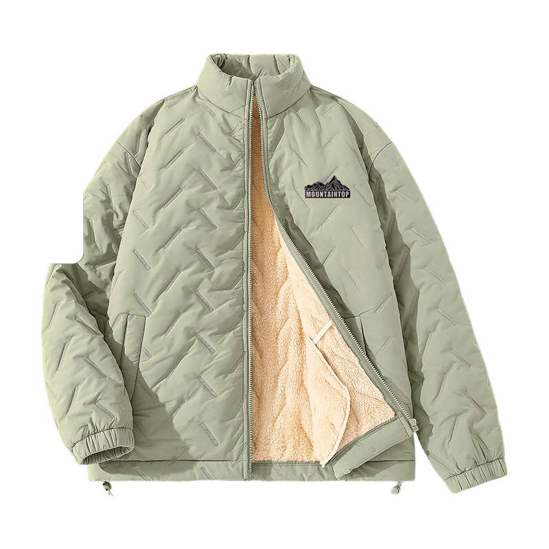 Jeanswest Men's Winter Cotton Padded Thickened Water-repellent Windproof Stand Collar Cotton Jacket Men's Warm Cold-resistant Coat