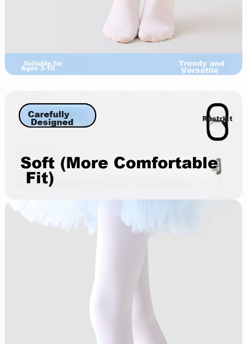 Langsha Children's Dance Tights Girls Summer Thin Pantyhose Baby Versatile Dance Socks 2