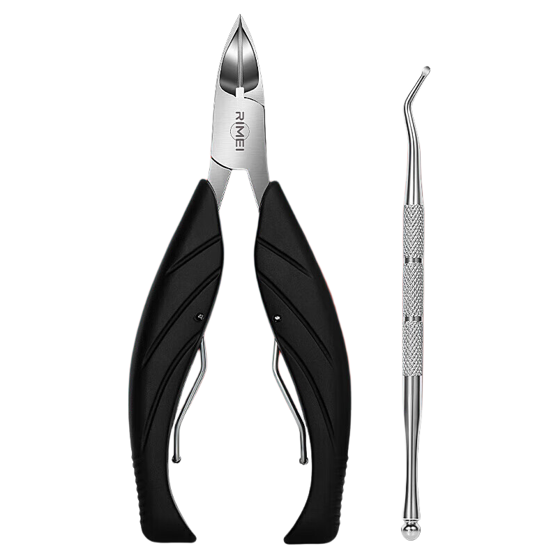 Jindarimei Stainless Steel Eagle Beak Pliers Nail Clipper, Ingrown Toenail Specialized Nail Cutter, Thick Hard Gray Nail Ingrown Pliers, 2-Piece Set