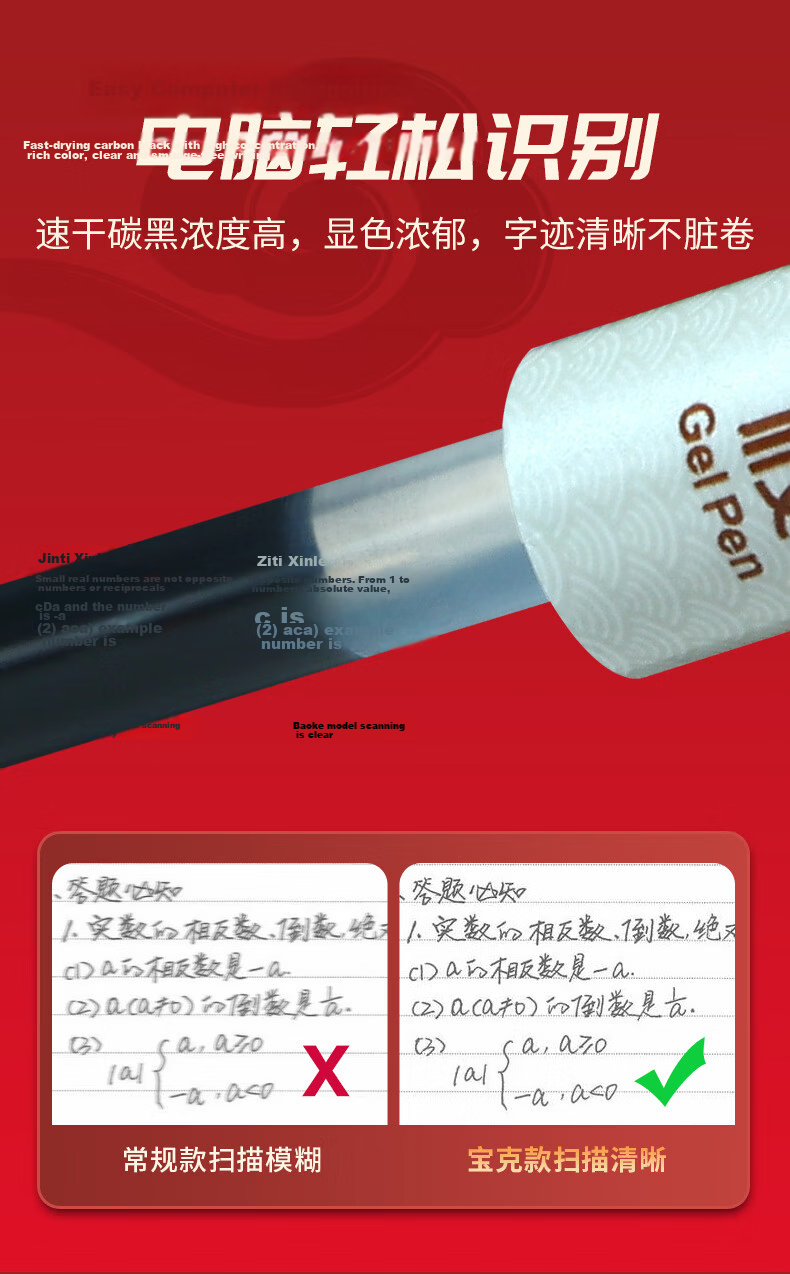 BAOKE [Exam Special Set] KS008 College Exam Set Filling Pencil + Lead Refills + Eraser Essential Stationery for Middle and High School Exams 4