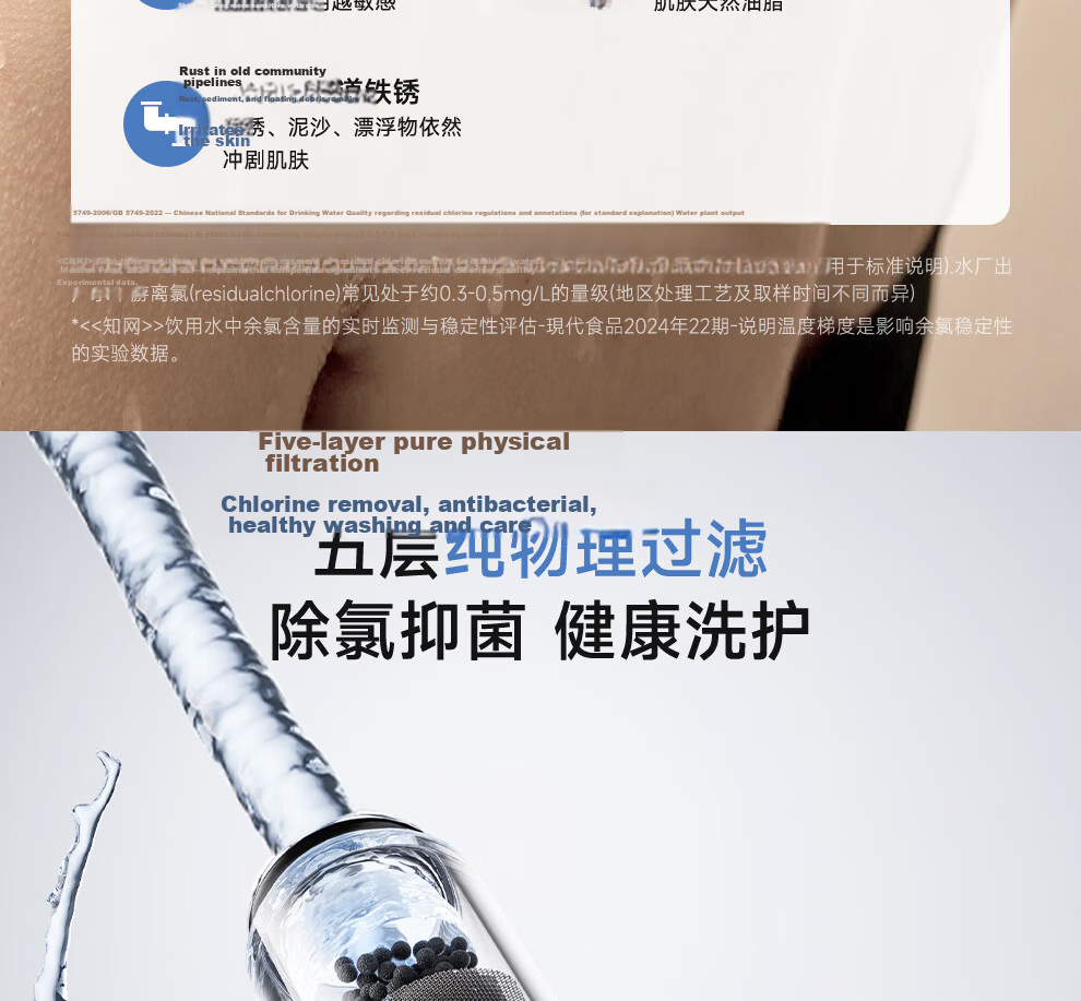 Honeywell Boost Handheld Shower Head Filter Antibacterial Chlorine Removal Skin Care Pure Water Shower HS7N 9