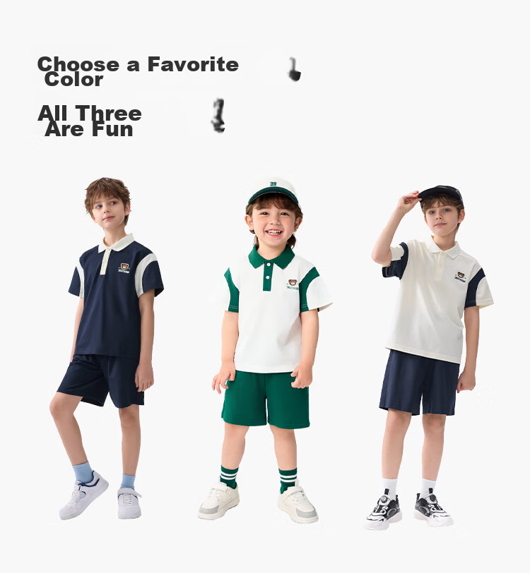 Balabala Kids Short Sleeve Set 2025 Summer Boys Baby Two-Piece Thin College Style 208225119108 6