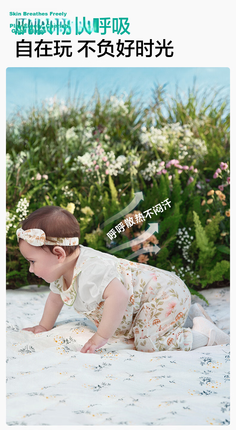 PurCotton Baby Clothes Summer Thin Newborn Romper Girls Crawling Suit Short Sleeve Garden Purple Size 73 9