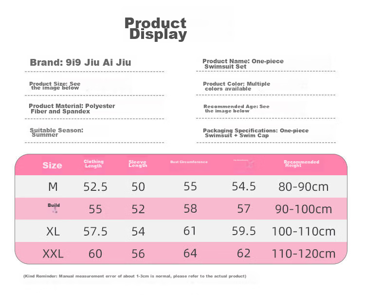 9i9 Kids Girls One-Piece Hooded Unicorn Sunscreen Quick-Dry Swimwear B101 Pink XL 3