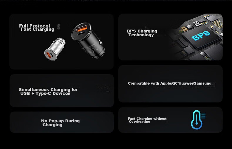 Baseus Car Charger Super Fast Charging 2026 New Dual-Port Cigarette Lighter Adapter Car Power Socket 2