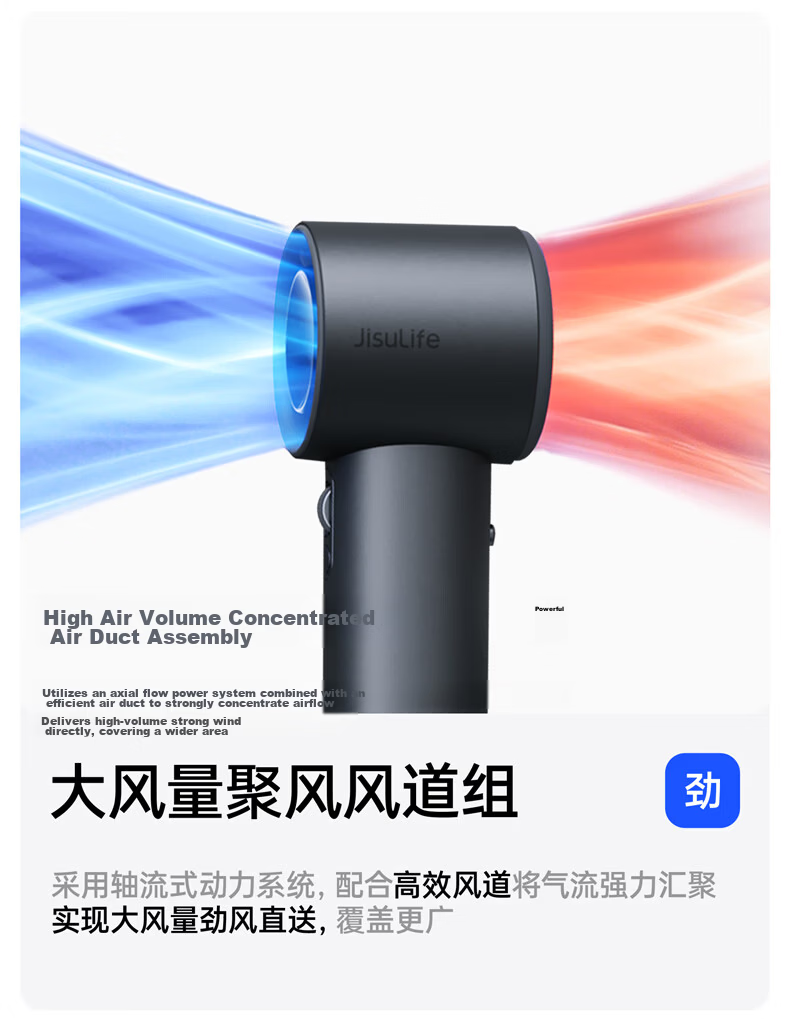 JISULIFE Handheld Mini Fan High-Speed Energy-Saving Portable Dorm Student Rechargeable Pro1 Pearl White Upgraded Version 12