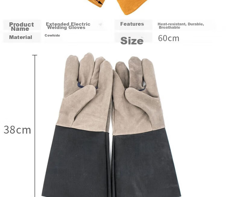 Bingyu Fireproof and Splash-Proof Welder Body Protection [Jingcang] Welder Cowhide Foot Protection 33cm Labor Protection BYly-112 10