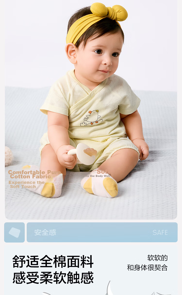 BALABALA Newborn Baby Romper Bodysuit Summer 2025 Short and Long Sleeve Two-Piece Set Fresh Style 208225133202 4