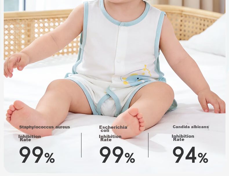 Tonglian Chuxin Baby Romper Summer Thin Newborn Infant Sleeveless Bodysuit Belly Protection Jumpsuit 5
