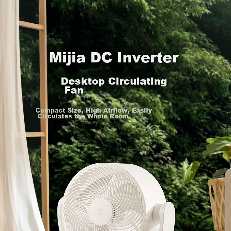 Mijia Xiaomi Mini Handheld Fan DC Inverter Outdoor Portable Neck Hanging Dormitory Rechargeable Fan 40H Long Battery Life 100-Speed Adjustable 2