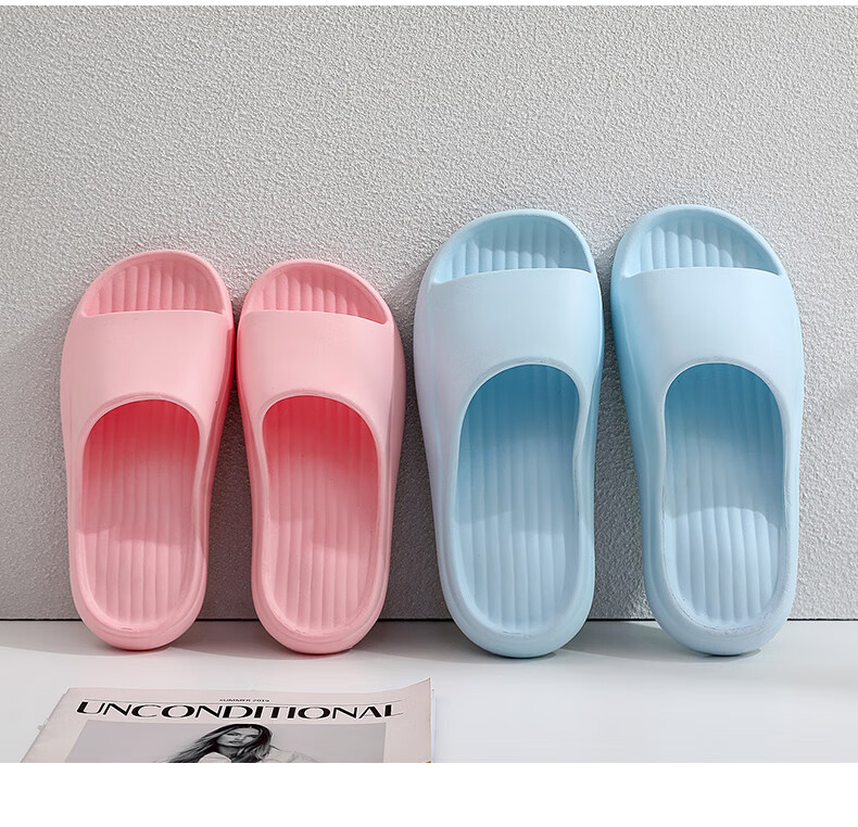 GUOLUOFEI Home Slippers for Men And Women, Summer Indoor Non-Slip Thick Sole Couple Bathroom Shower Sandals White Size 37-38 12