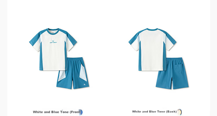 Balabala Boys Short Sleeve Set Children's Mid-to-Large Kids Two-Piece 2026 Spring Summer Quick-Dry Cooling Colorblock 48