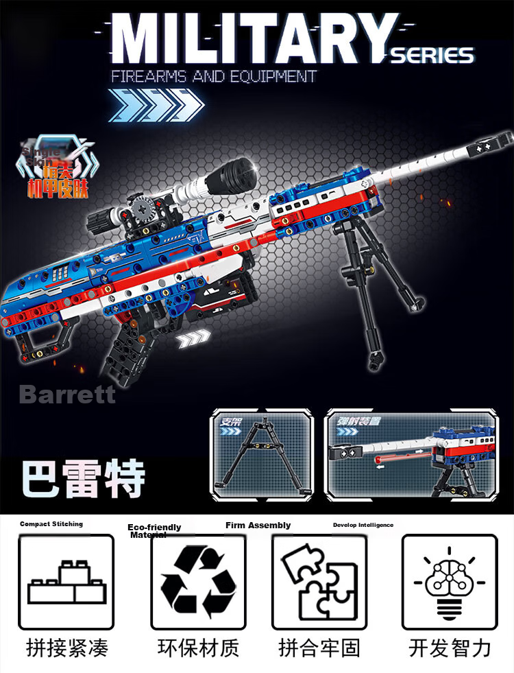 Miaoyan Gatling Building Block Gun Toy Educational Construction Set for Kids Boys and Girls Ages 6-12 Birthday Gift 1