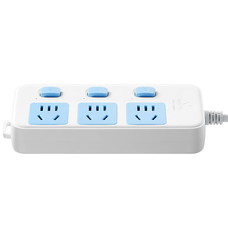 BULL Power Strip / Extension Cord / Power Bar / Surge Protector / Multi-Outlet Strip / Power Strip with Individual Switches, 5 Meters Long GN-314