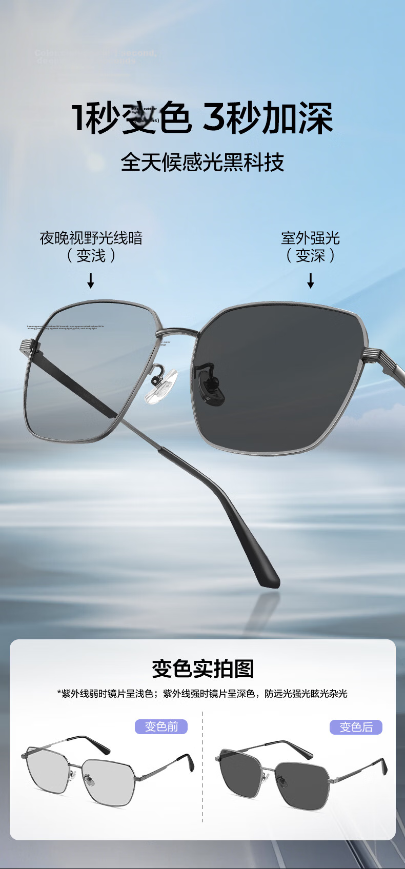 LOHO Men's Polarized Sunglasses Driving UV Protection Father's Day Gift 5