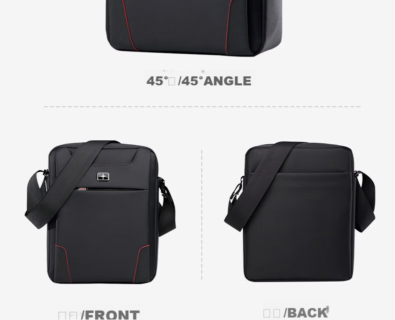 SWICKY Swiss Men's Canvas Shoulder Crossbody Bag Business Casual Handbag New Trendy Hanging Bag 18