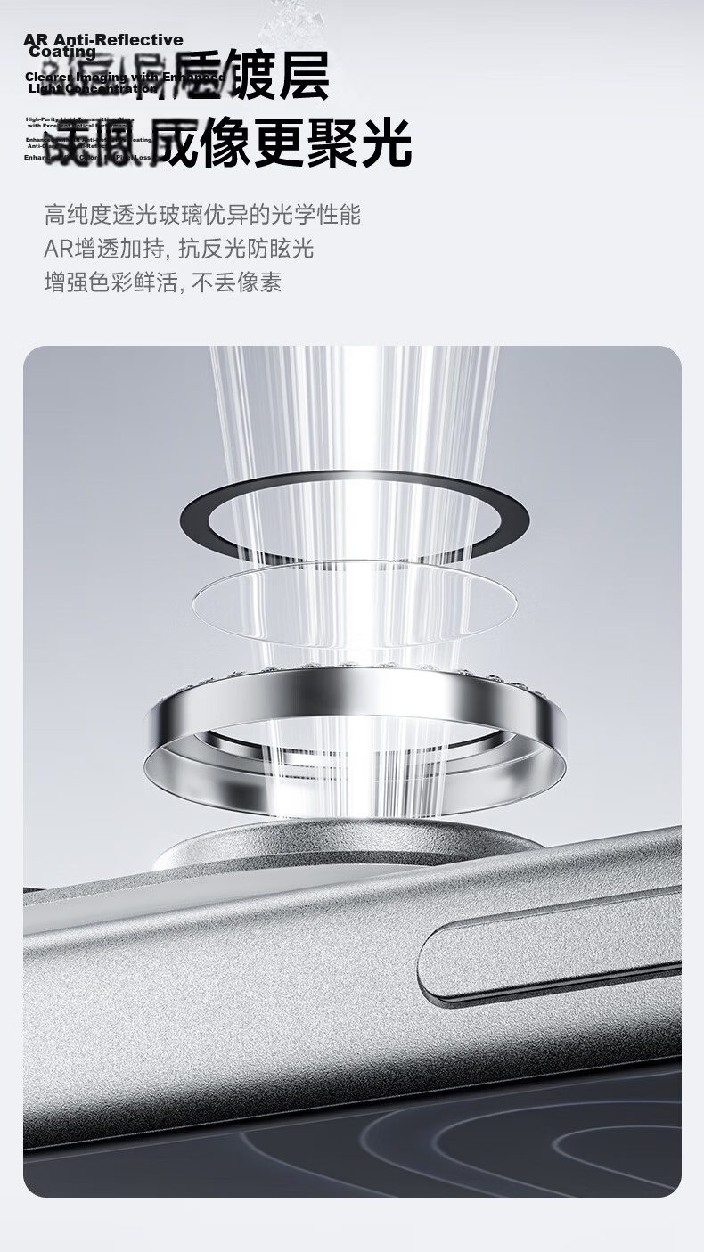 Benks Corning AR Anti-Reflective Tempered Glass Camera Lens Protector for iPhone 17/16, Scratch-Resistant Transparent Protective Film 5