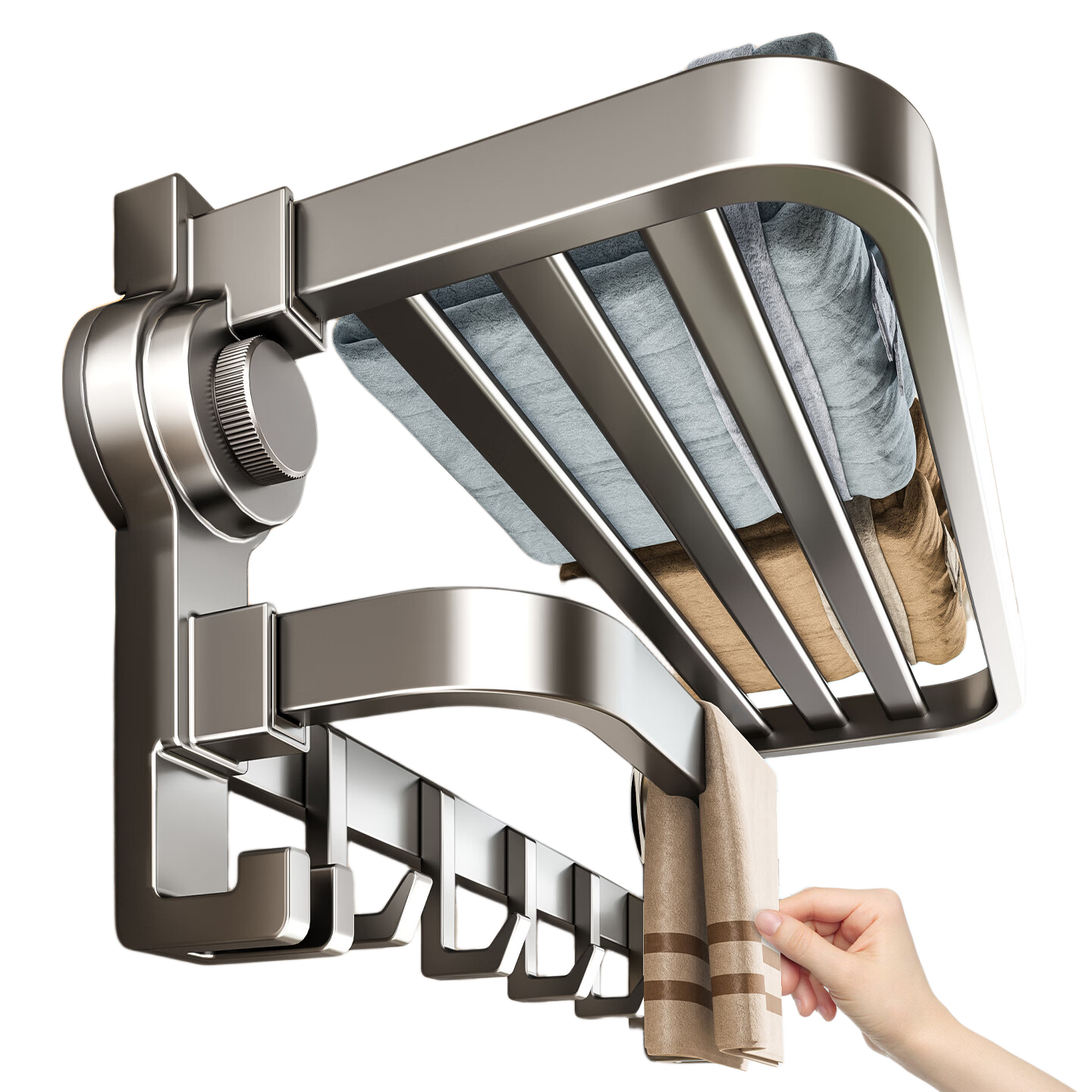 Baihan Suction Cup Towel Rack No Drilling Bathroom Storage Rack Shower Accessories Toilet Bathroom Towel Holder Hanging Rack