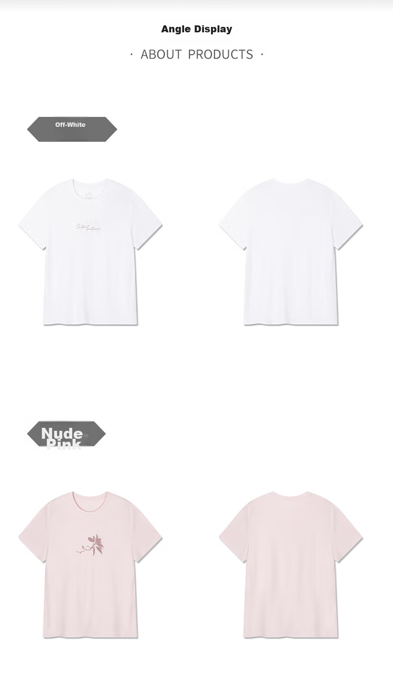 361° Women's Short Sleeve Spring Summer New Sports T-Shirt Quick-Dry Loose Casual Running Top 662624113-3 34