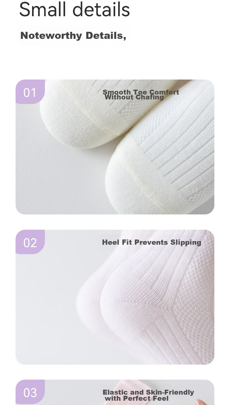 MiiOW Children's Socks, Girls' Summer Socks [Woven Mesh + Ultra-Thin Breathable], Mid-Calf Socks for Baby Girls, Cotton Thin Socks 11