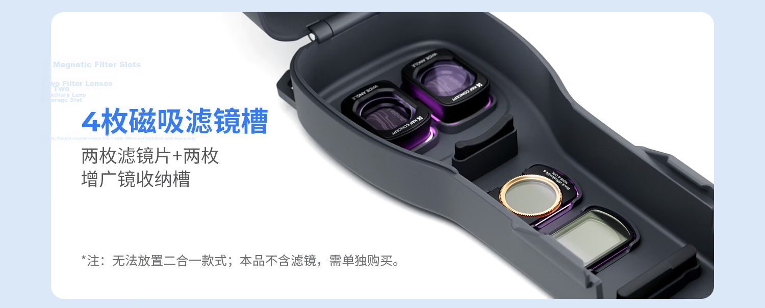 Zhuoer Protective Case for DJI Pocket 4/3 with Filter Storage Pocket Camera Gimbal Lens Cover Screen Body Shell Protective Box Shockproof Scratch-resistant Accessories 4