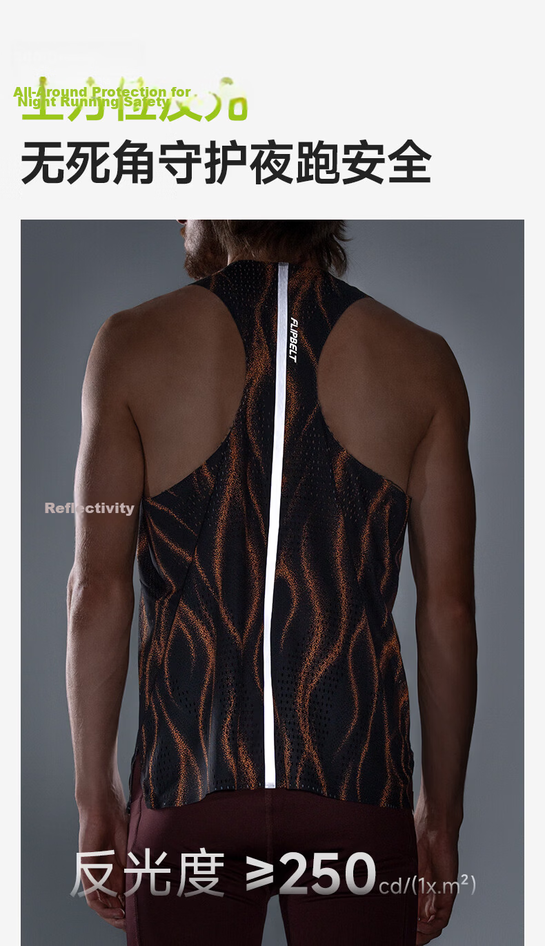 Feibit [Wind Tunnel Vest 4.0] Men's Printed Sports Summer Sleeveless T-Shirt Running Fitness Quick-Dry Weilan M 9