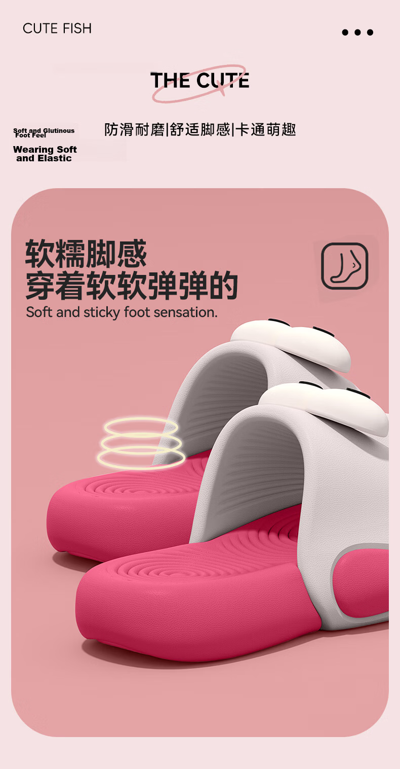 YUZHAOLIN EVA Cartoon Cute Parent-Child Slippers Non-Slip Home Bathroom Kids Women's Sandals 10